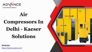 Air Compressors in Delhi - Kaeser Solutions