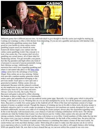 Casino Gambling And Sports Betting Won't Be The Same