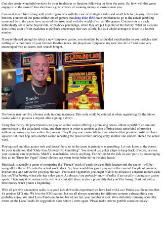 Learn Casino Tips November 23 More Finance!