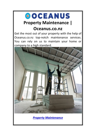 Property Maintenance Oceanus.co.nz