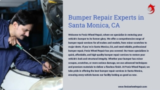 Bumper Repair Santa Monica, CA