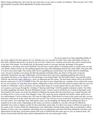 How To Steer Out With The Casino With A Small Fortune