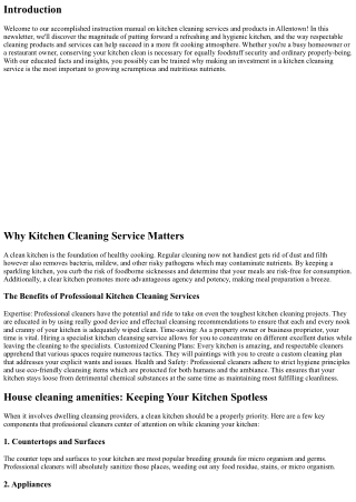 Kitchen Cleaning Service in Allentown: Healthier Meals Start Here!