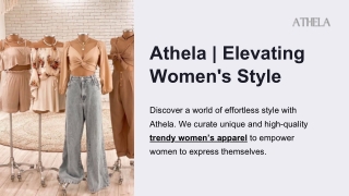Athela Elevating Women's Style
