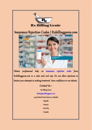 Insurance Rejection Codes  Rxbillinggenie com