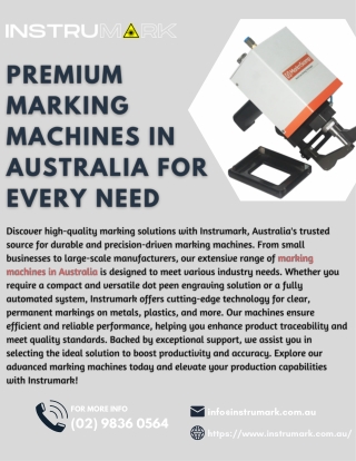 Premium Marking Machines in Australia for Every Need