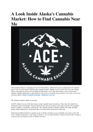 Alaska Cannabis Exchange - dispensary