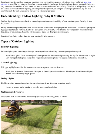 “How to Create an Inviting Outdoor Space with Proper Lighting”