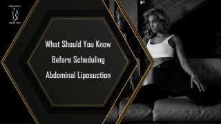 What Should You Know Before Scheduling Abdominal Liposuction