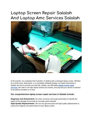 Laptop Screen Repair Salalah