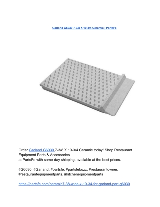 Garland G6030 7-3_8 X 10-3_4 Ceramic _ PartsFe