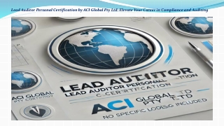 Lead Auditor Personal Certification