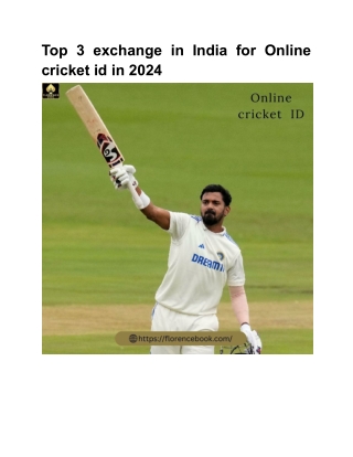 Top 3 exchange in India for Online cricket id in 2024