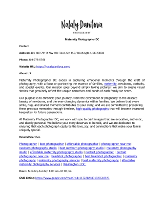 Maternity Photographer DC