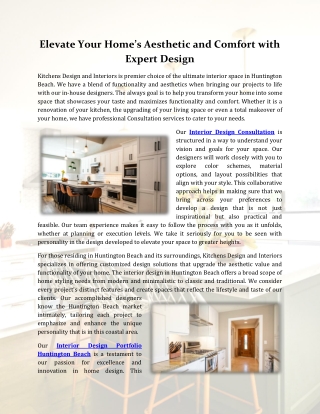 Elevate Your Home’s Aesthetic and Comfort with Expert Design