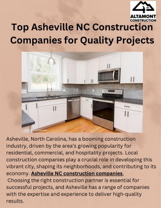 Top Asheville NC Construction Companies for Quality Builds