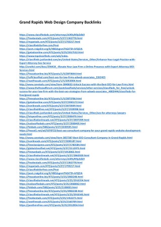 Grand Rapids Web Design Company Backlinks