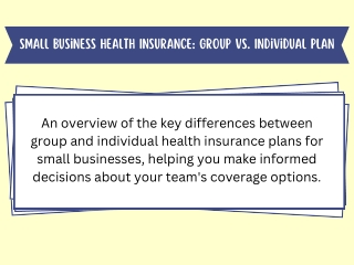 Small Business Health Insurance: Group vs. Individual Plans