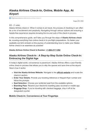 Alaska Airlines Check-In