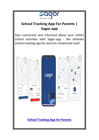 School Tracking App For Parents  Sagor.app