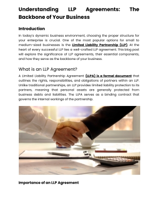 Understanding LLP Agreements_ The Backbone of Your Business