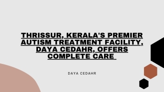 autism treatment Centre in Thrissur, Kerala