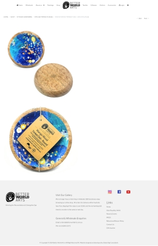 Round Wood Trinket Dish - 10x1cm-SJN668