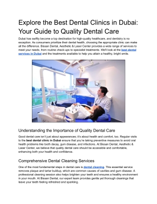 Explore the Best Dental Clinics in Dubai_ Your Guide to Quality Dental Care