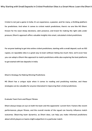 Cricket_Prediction kheloexch tips and tricks