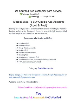 24-hour toll-free customer care service