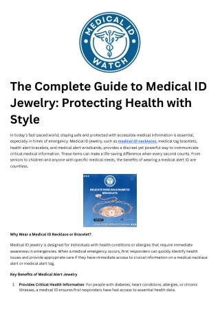 Health Alert Bracelet