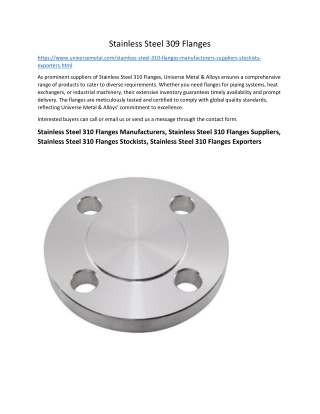 Stainless Steel 309 Flanges