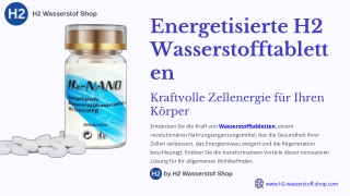 Energetisierte H2 Wasserstofftabletten