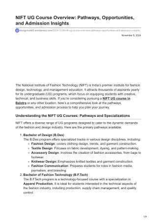 designhub83.wordpress.com-NIFT UG Course Overview Pathways Opportunities and AdmissionnbspInsights
