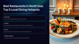 Best Restaurants in North Goa: Top 5 Local Dining Hotspots