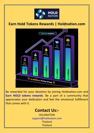 Earn Hold Tokens Rewards  Holdnation.com