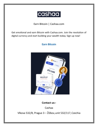 Earn Bitcoin  Cashaa.com