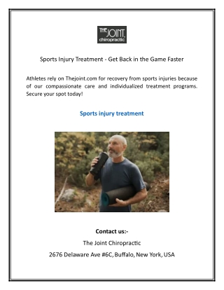 Sports Injury Treatment  Get Back in the Game Faster