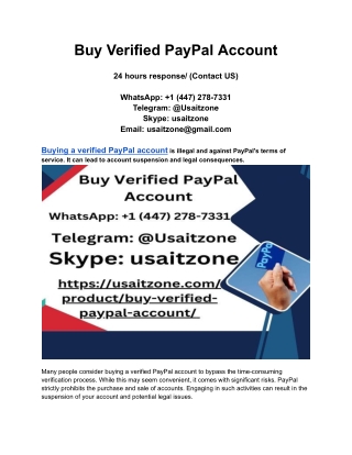 Buy Verified PayPal Account