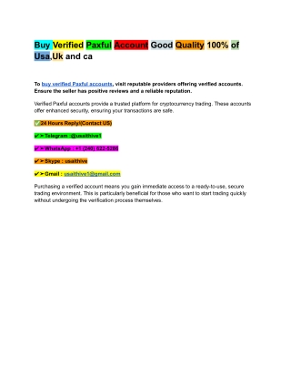 Buy Verified Paxful Account Good Quality 100% of Usa,Uk and ca