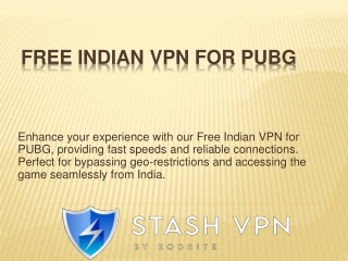 Free Indian VPN for PUBG