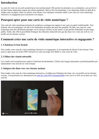 Comment rendre sa carte de visite numérique interactive et engageante