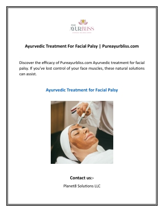 Ayurvedic Treatment For Facial Palsy  Pureayurbliss