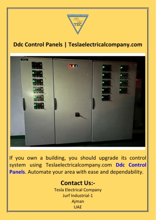Ddc Control Panels  Teslaelectricalcompany.com
