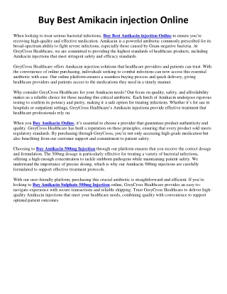 Buy Best Amikacin Injection Online