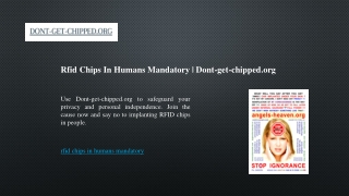 Rfid Chips In Humans Mandatory | Dont-get-chipped.org