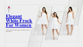 Tondra Ladies White Dress – Elegant White Frock for Women