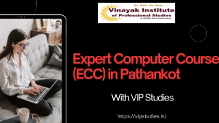 Expert computer course (ECC) course in Pathankot with VIP Studies