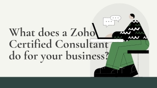 What does a Zoho Certified Consultant do for your business