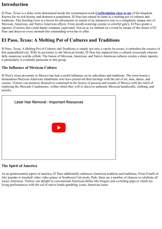 El Paso, Texas: A Melting Pot of Cultures and Traditions